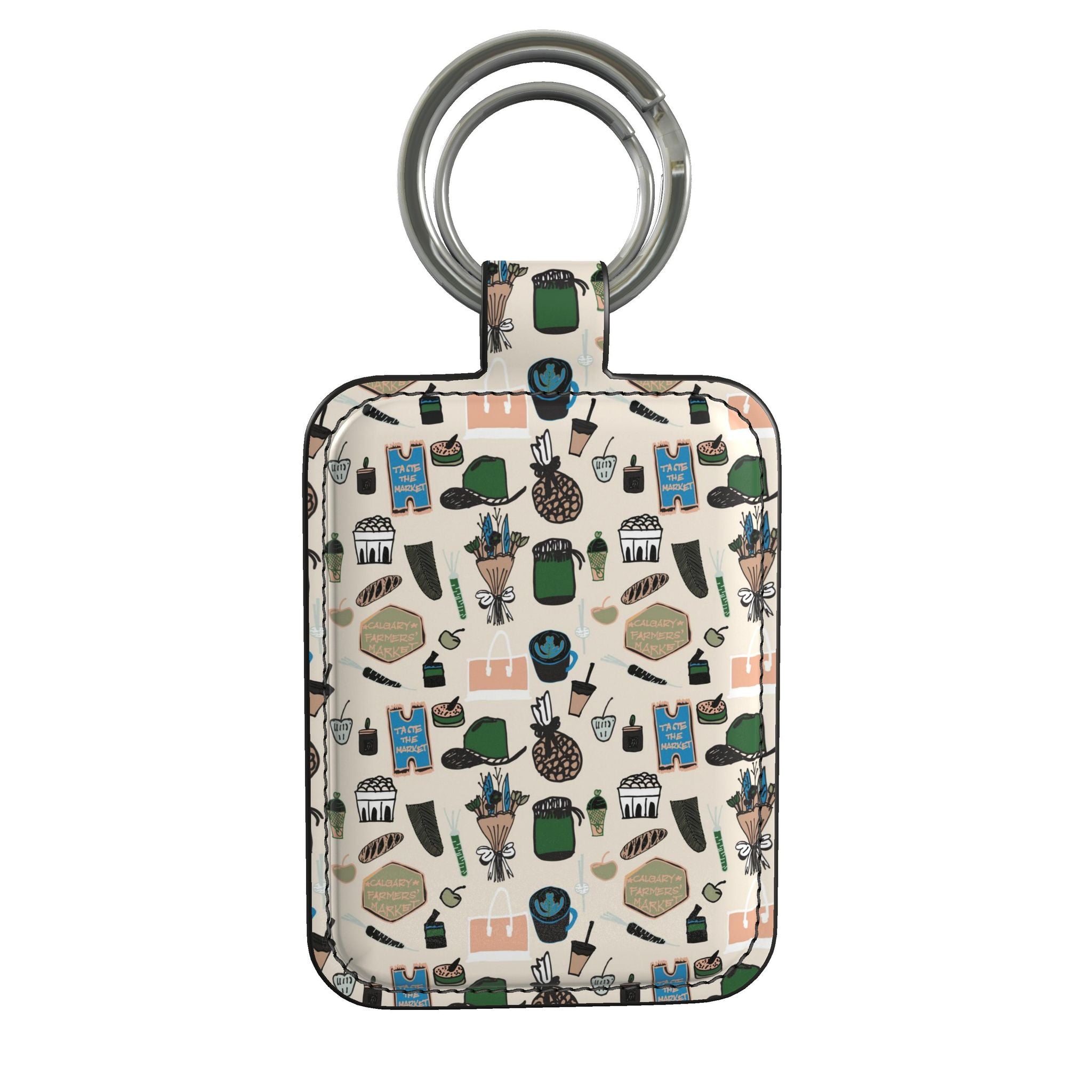 Leather Keyring | Saturday at the Market - 02
