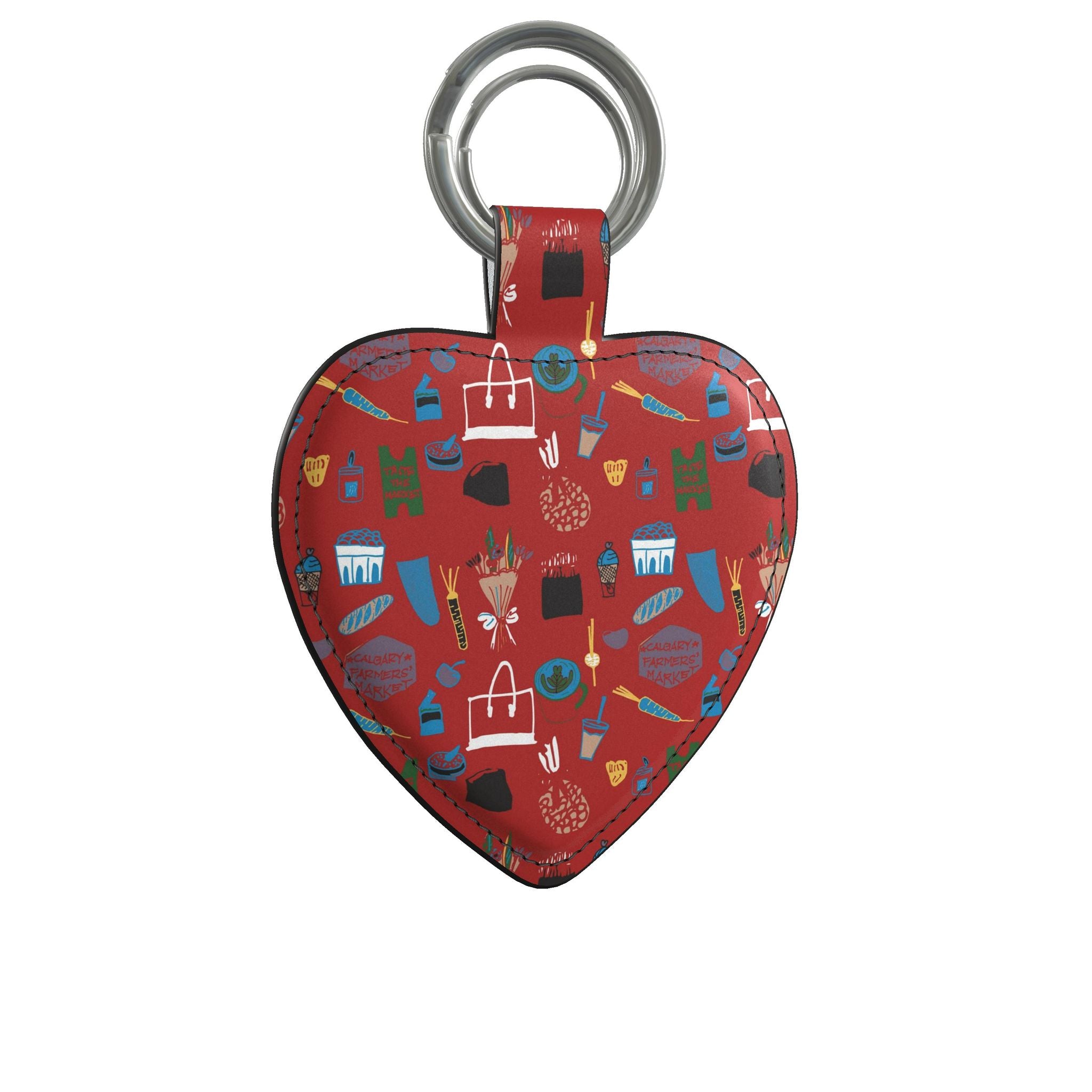 Leather Keyring | Saturday at the Market - 12