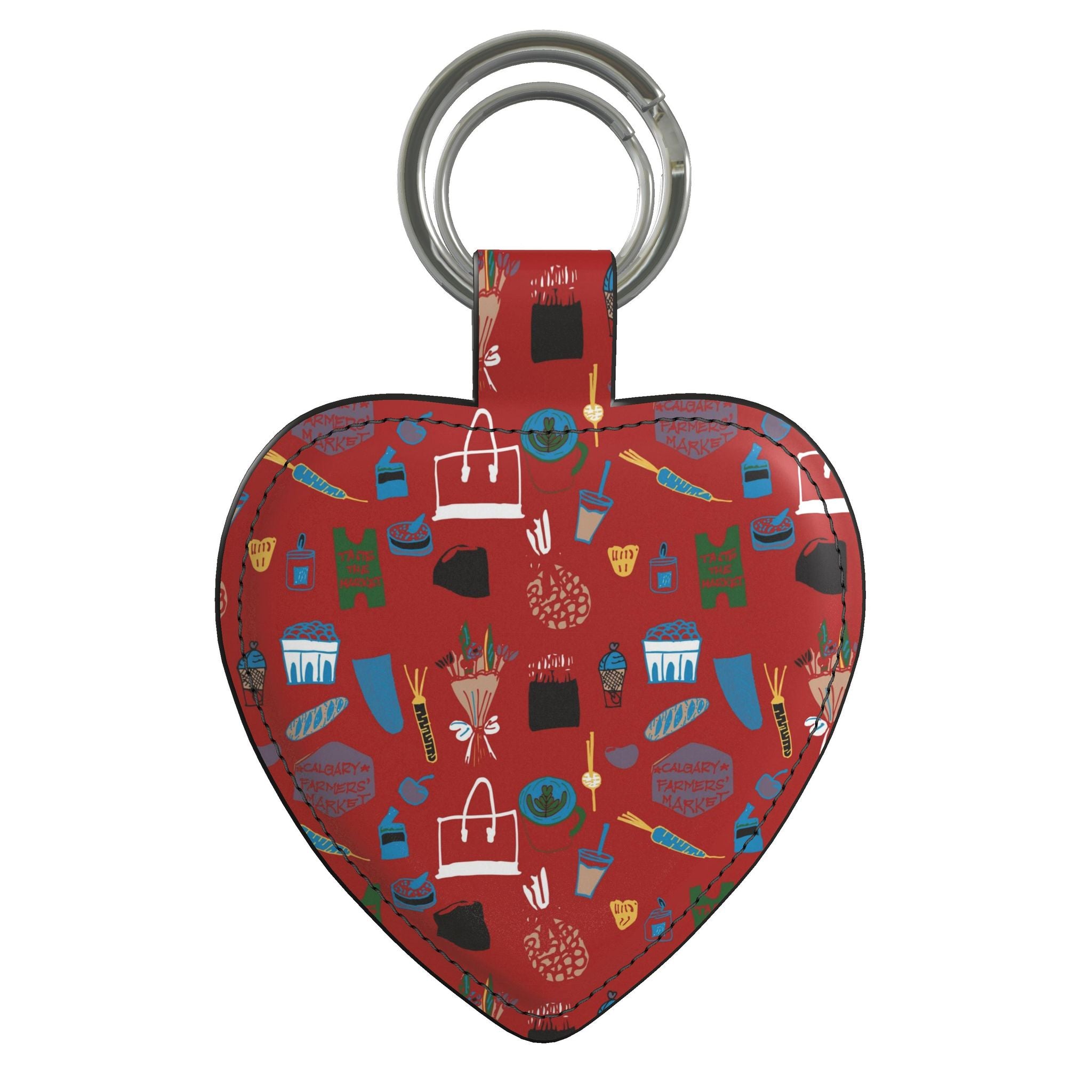 Leather Keyring | Saturday at the Market - 12