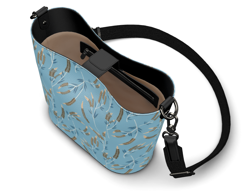 Penzance Large Leather Bucket Tote | Sage Herbarium - 03