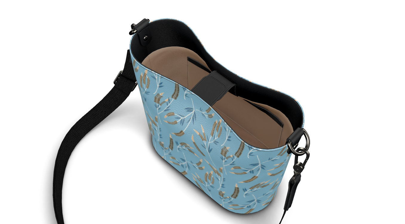 Penzance Large Leather Bucket Tote | Sage Herbarium - 03