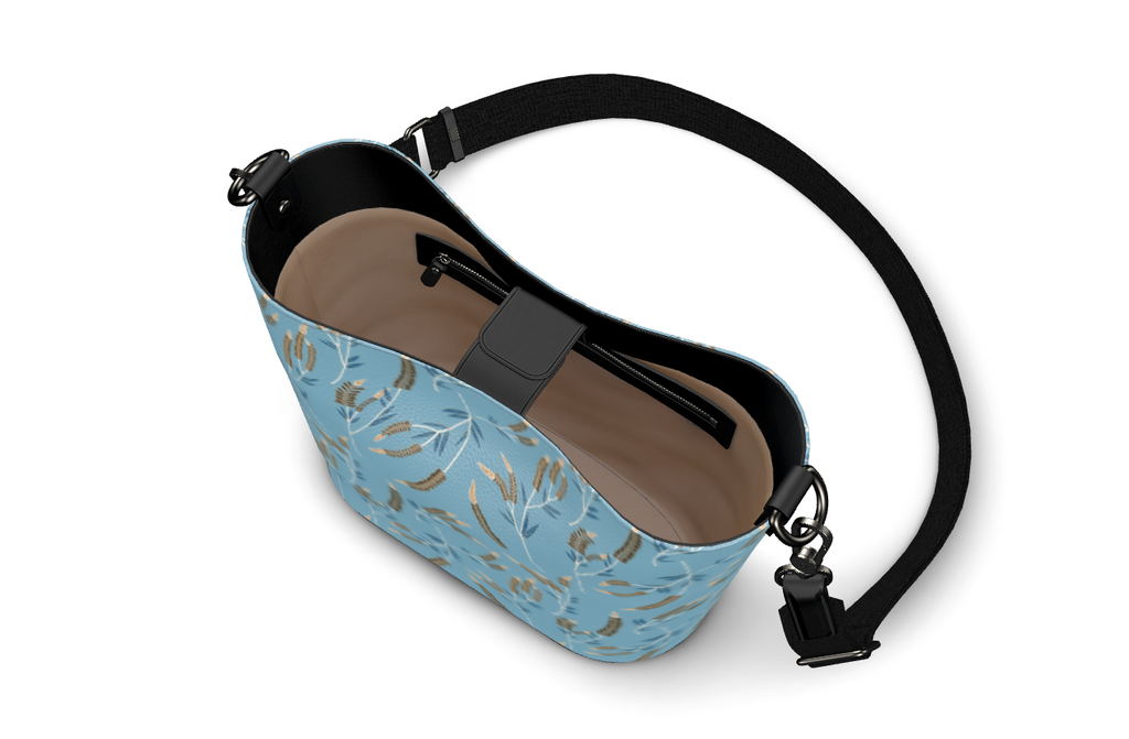 Penzance Large Leather Bucket Tote | Sage Herbarium - 03
