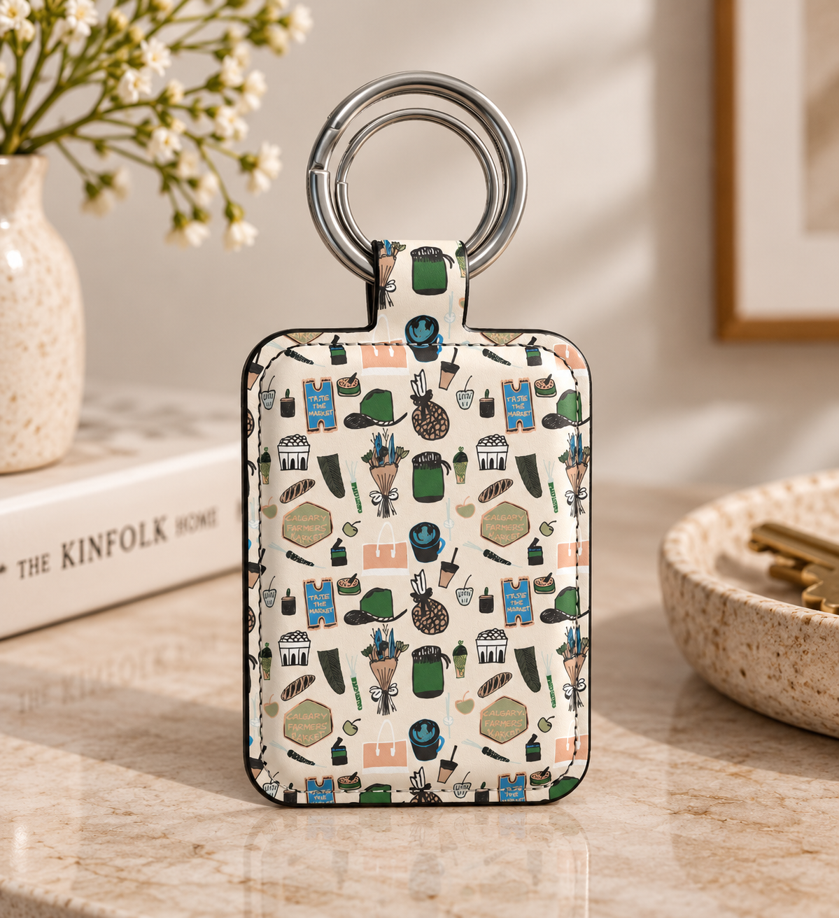 Leather Keyring | Saturday at the Market - 02