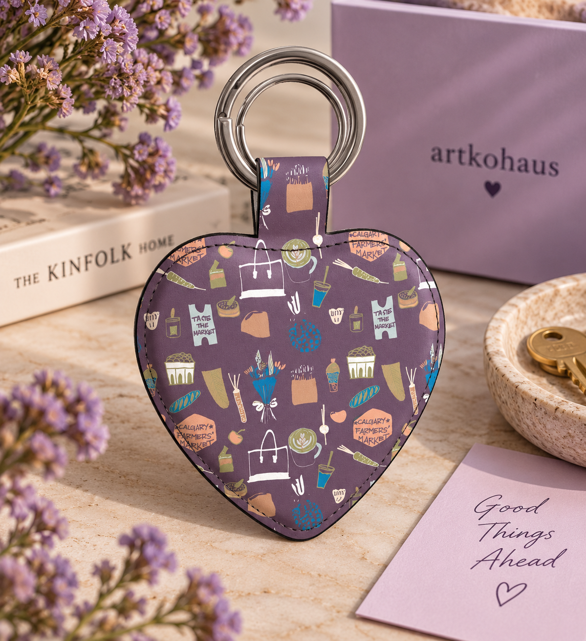 Leather Keyring | Saturday at the Market - 11