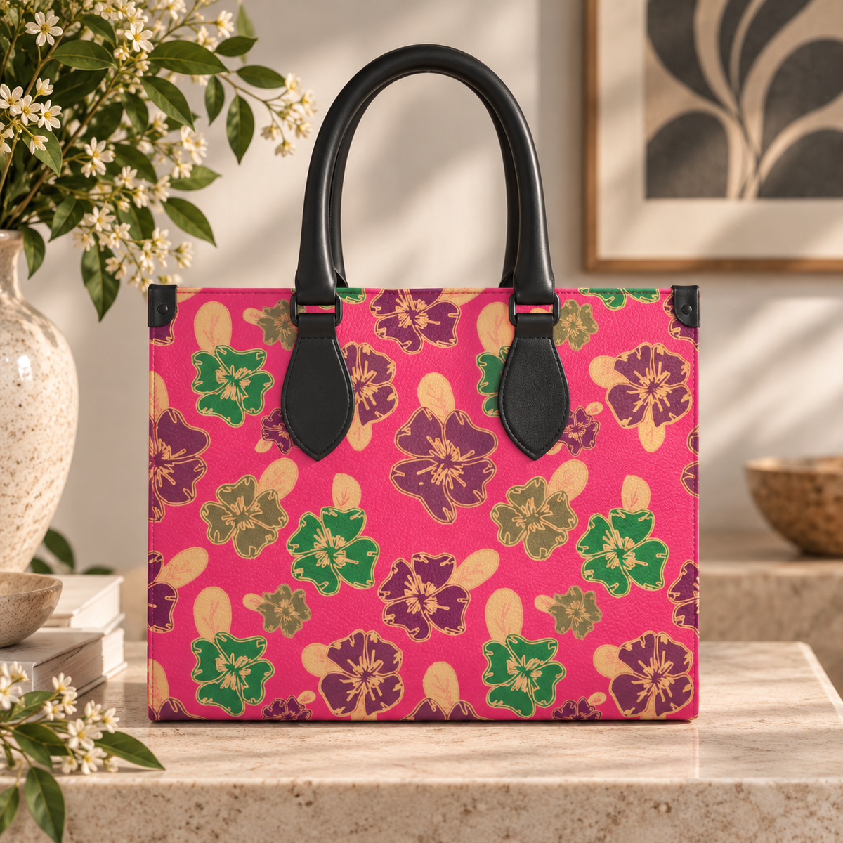 Leather Shopper Bag | Petal Study - 04